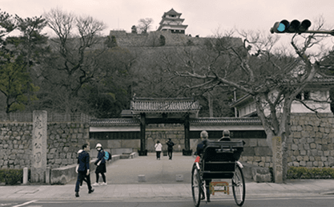 Rickshaw Welcome from JR Marugame Station